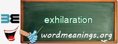 WordMeaning blackboard for exhilaration